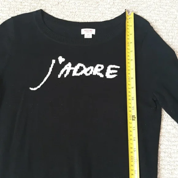 Mossimo Black J'ADORE Sweater Size Small - Picture 8 of 13